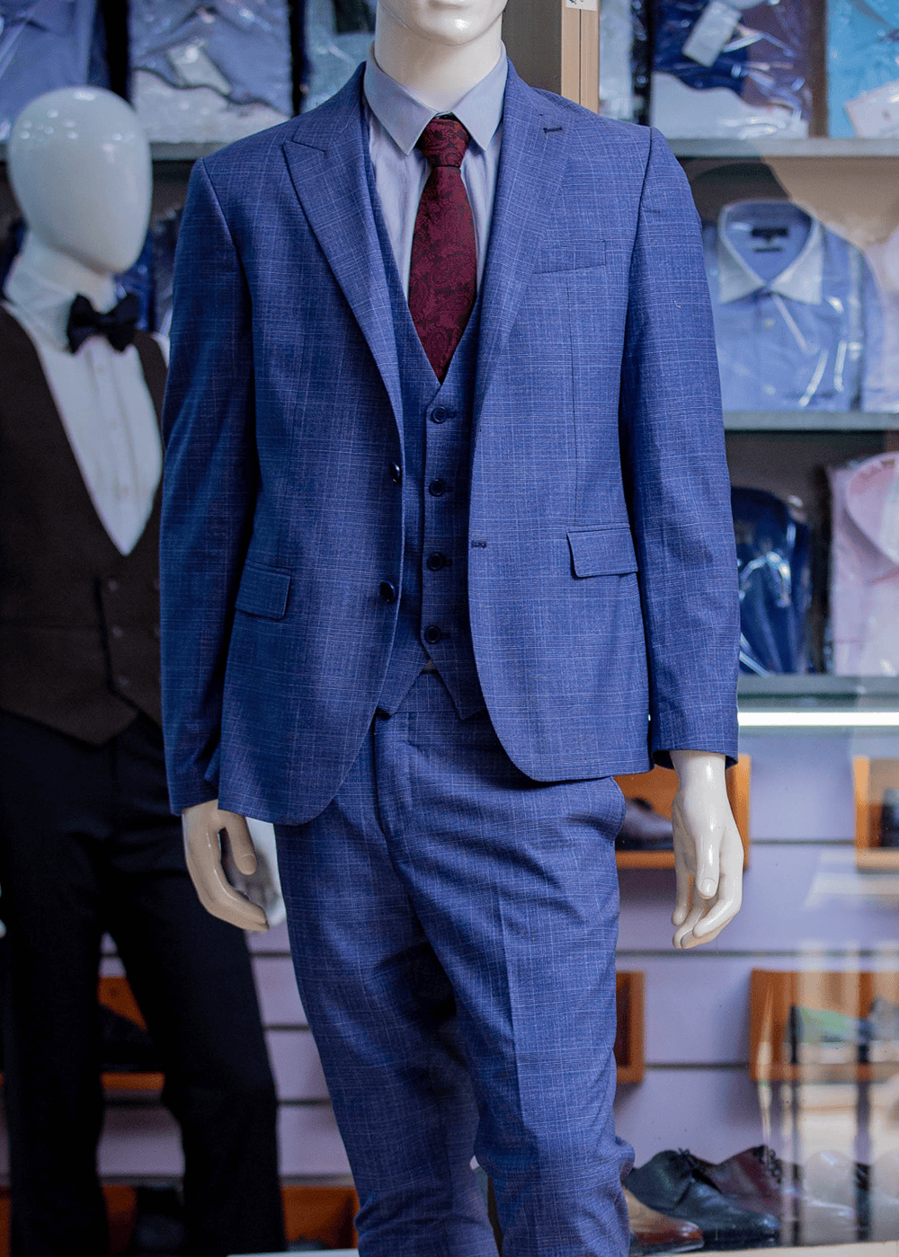 Office blue suit for men